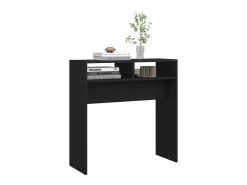 Mesa consola de madera contrachapada negro 78x30x80 cm ES518854