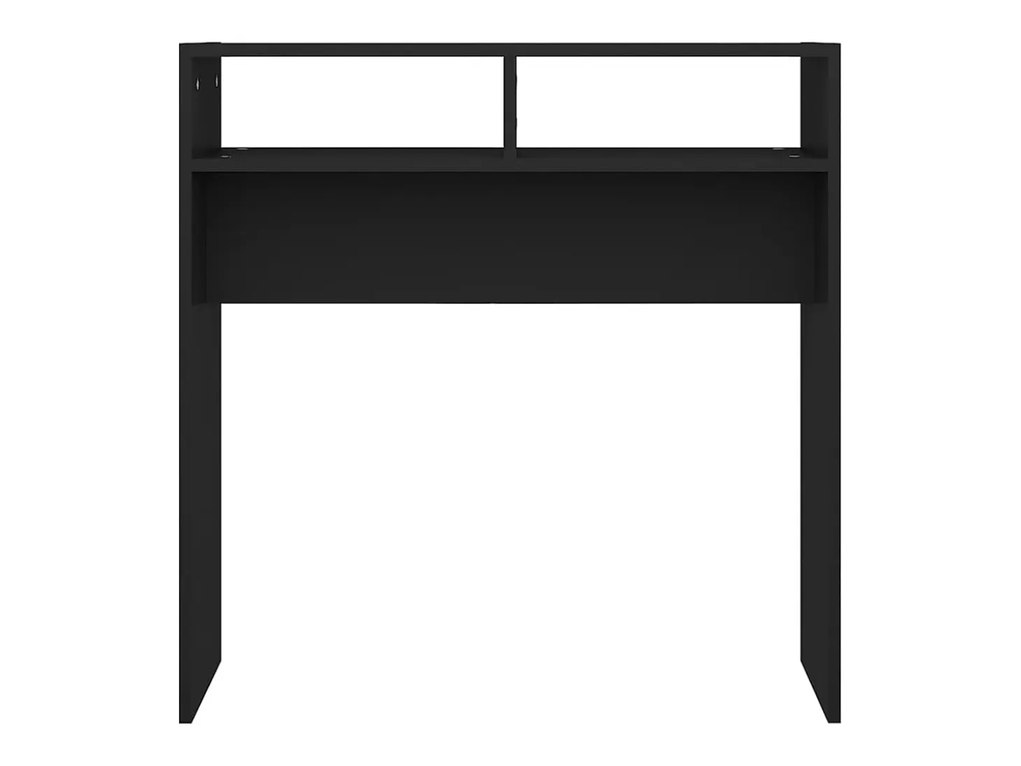 Mesa consola de madera contrachapada negro 78x30x80 cm ES518854