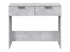 Mesa consola de madera contrachapada gris hormigón 90x36x75 cm