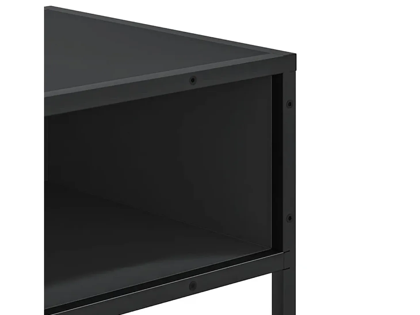 Mesa consola de madera contrachapada negro 90x35x80 cm