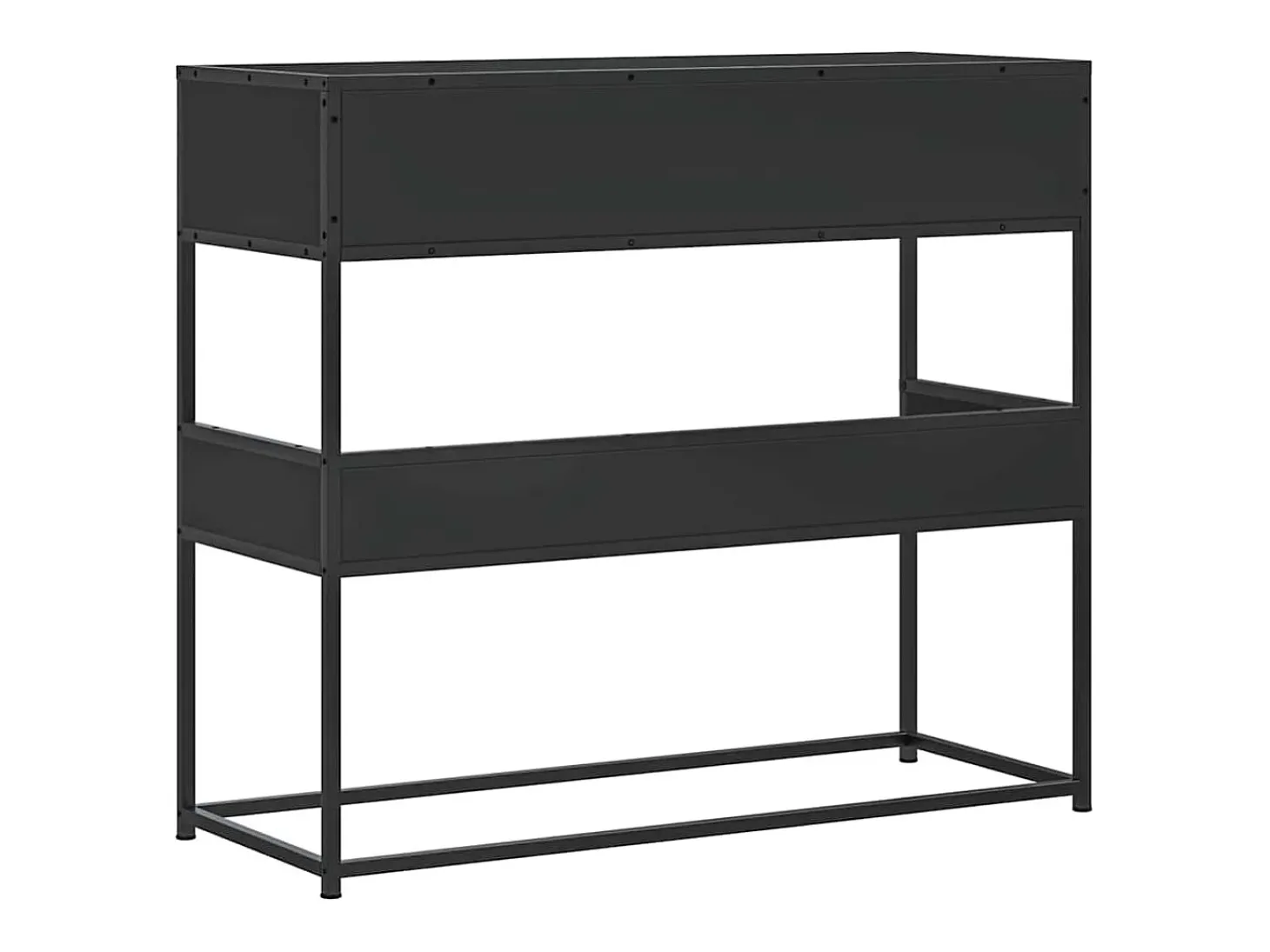 Mesa consola de madera contrachapada negro 90x35x80 cm