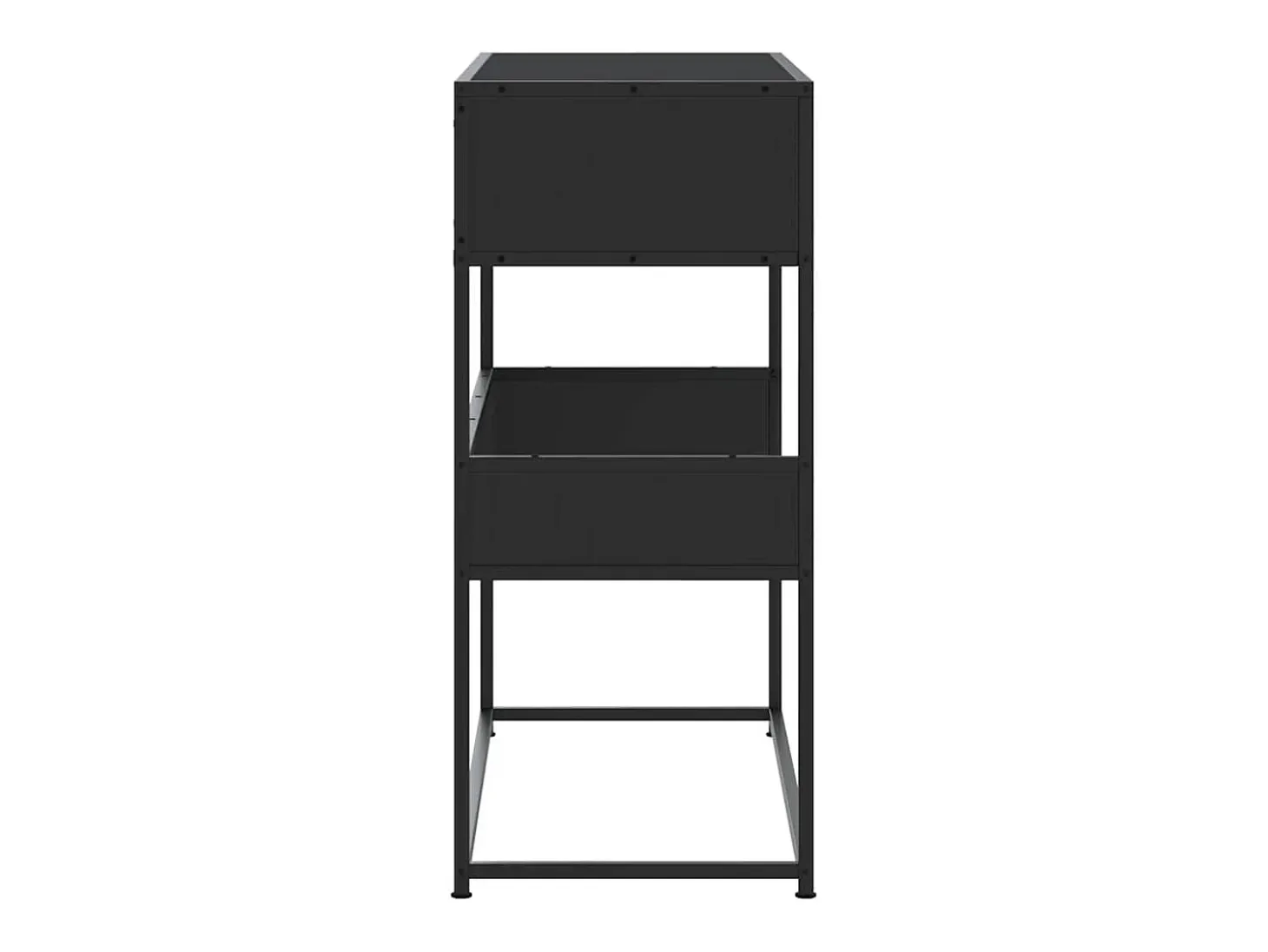 Mesa consola de madera contrachapada negro 90x35x80 cm
