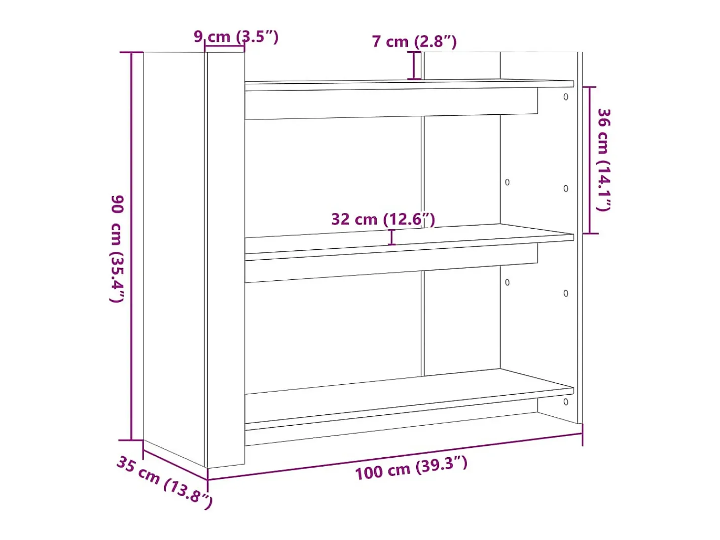Mesa consola de madera de ingeniería roble Sonoma 100x35x90 cm