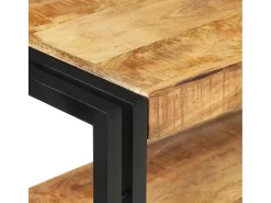Mesa consola de madera de mango rugosa 120x30x75 cm