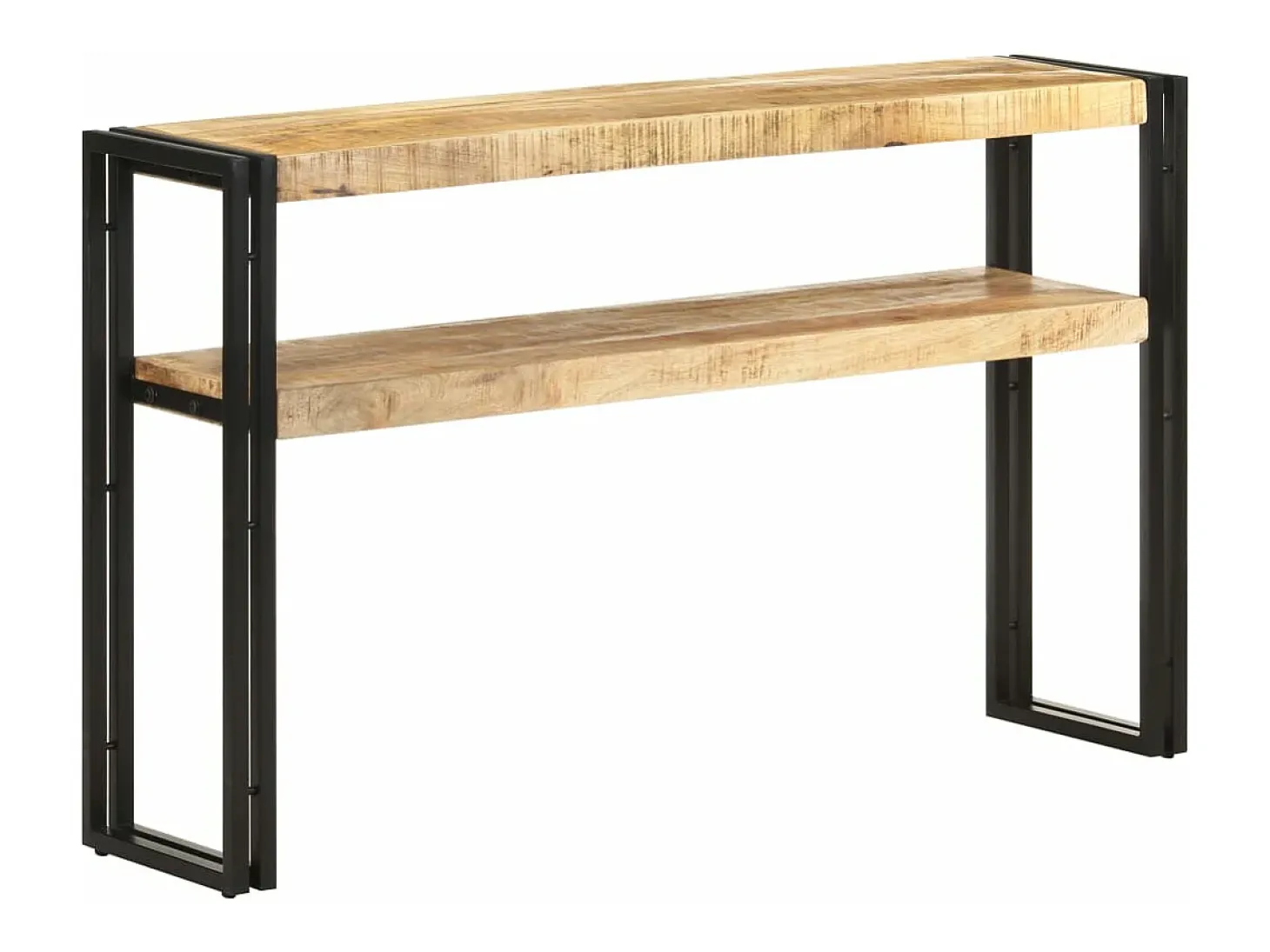 Mesa consola de madera de mango rugosa 120x30x75 cm