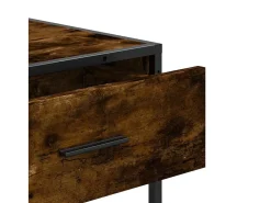 Mesa consola de madera de ingeniería roble ahumado 90x35x80 cm
