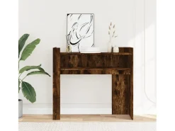 Mesa consola de madera de ingeniería roble ahumado 100x35x90 cm ES725635