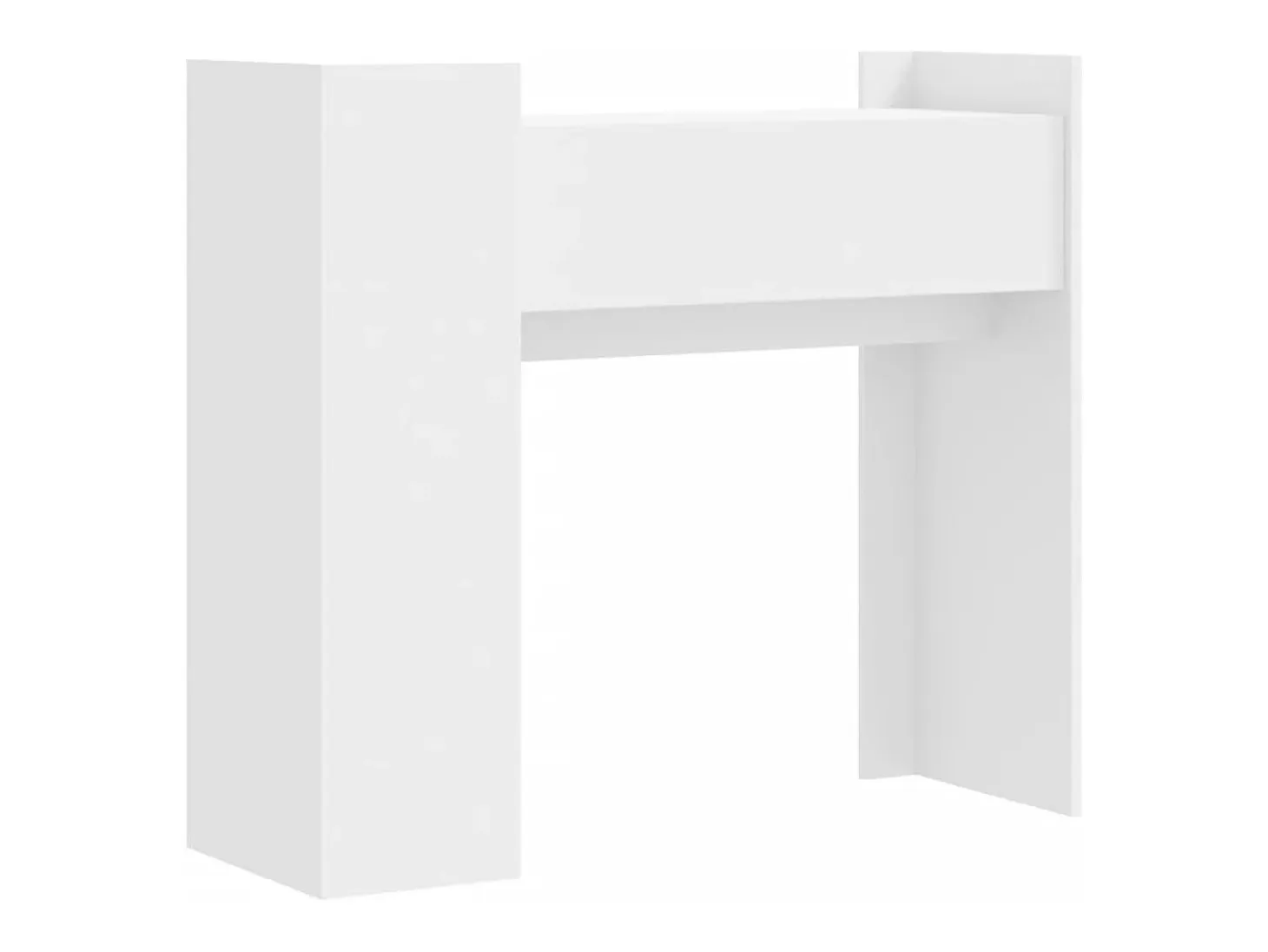 Mesa consola de madera de ingeniería blanca 100x35x90 cm