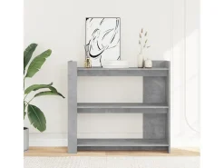 Mesa consola de madera de ingeniería gris hormigón 100x35x90 cm