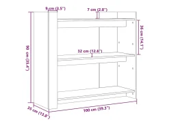 Mesa consola de madera de ingeniería gris hormigón 100x35x90 cm