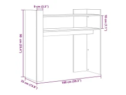 Mesa consola de madera de ingeniería roble Sonoma 100x35x90 cm