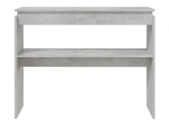 Mesa consola de madera de ingeniería gris hormigón 102x30x80 cm