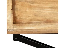 Mesa consola de madera de mango maciza 130x40x80 cm