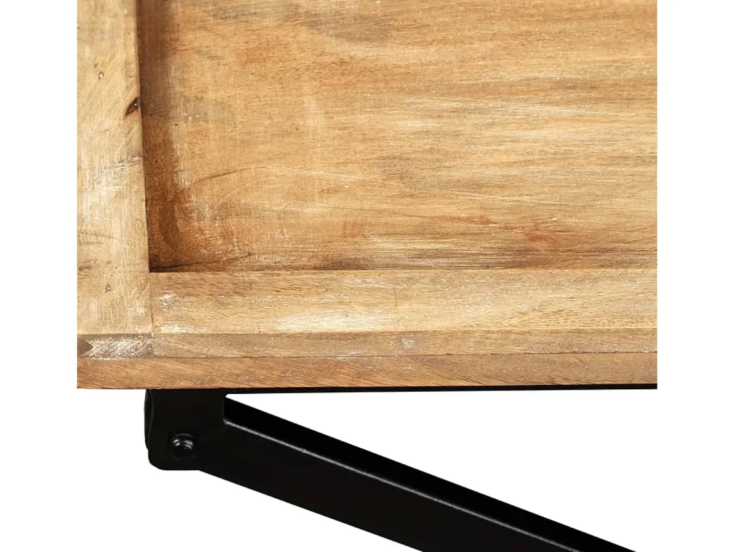 Mesa consola de madera de mango maciza 130x40x80 cm