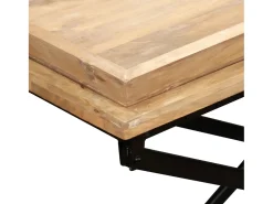 Mesa consola de madera de mango maciza 130x40x80 cm