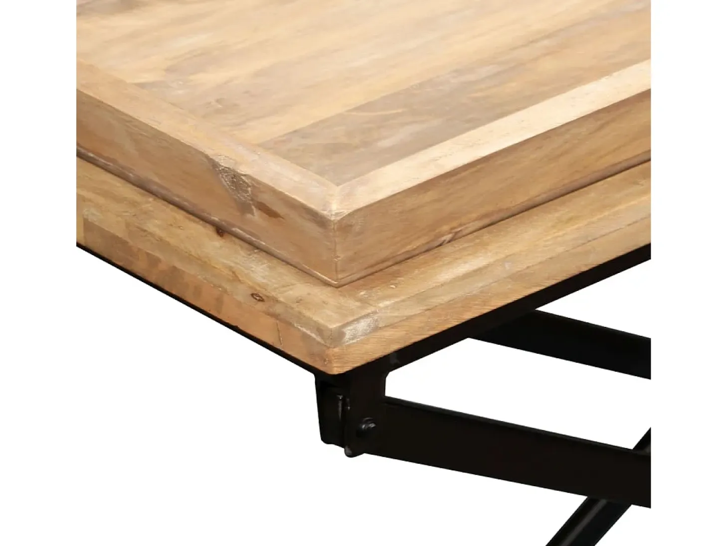 Mesa consola de madera de mango maciza 130x40x80 cm