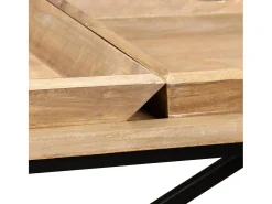 Mesa consola de madera de mango maciza 130x40x80 cm