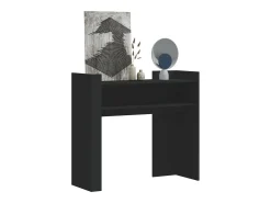 Mesa consola de madera de ingeniería negra 100x35x90 cm ES370743