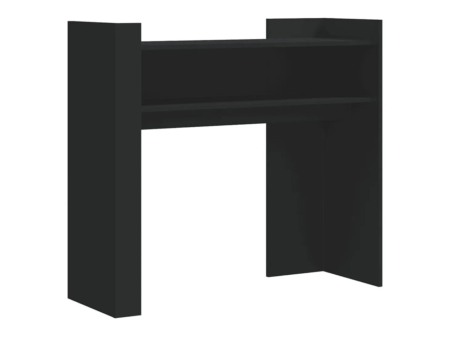 Mesa consola de madera de ingeniería negra 100x35x90 cm ES370743