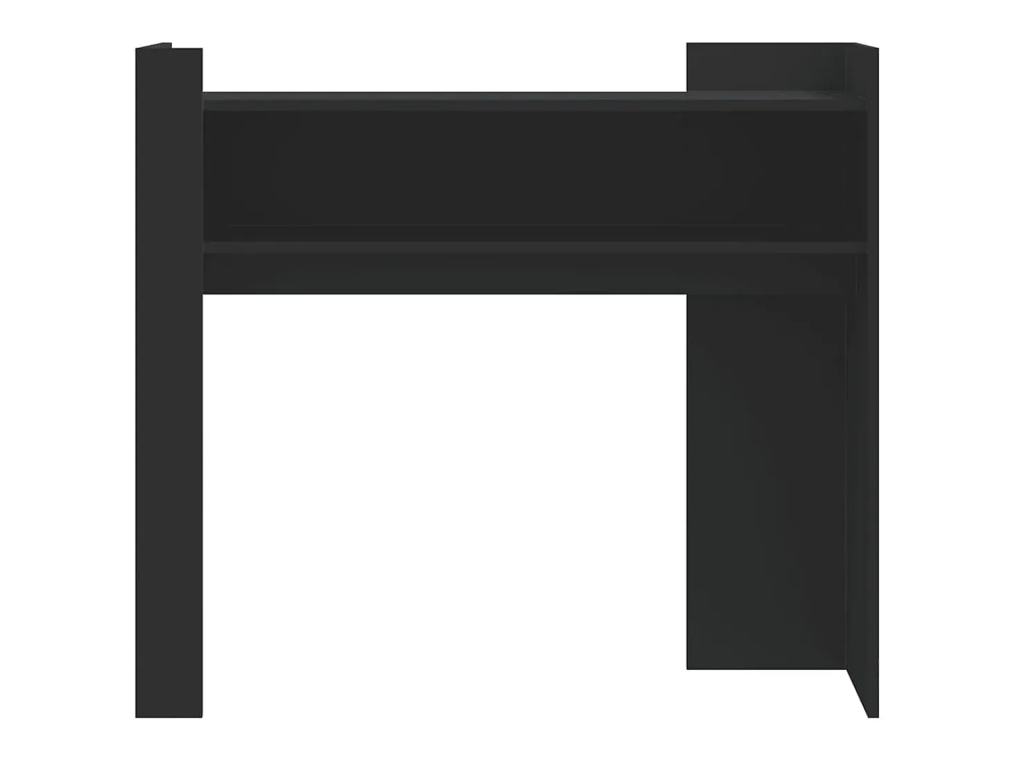 Mesa consola de madera de ingeniería negra 100x35x90 cm ES370743