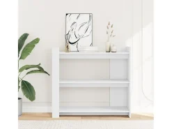 Mesa consola de madera de ingeniería blanca 100x35x90 cm