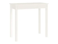 Mesa consola de madera maciza de pino blanco 80x40x75 cm