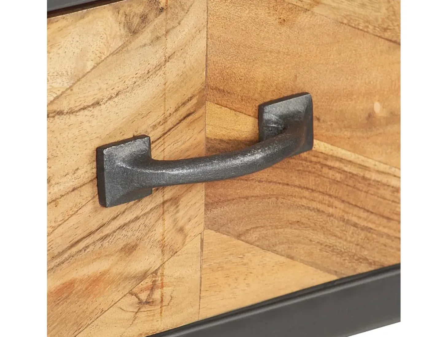 Mesa consola de madera maciza de acacia 110x35x75 cm