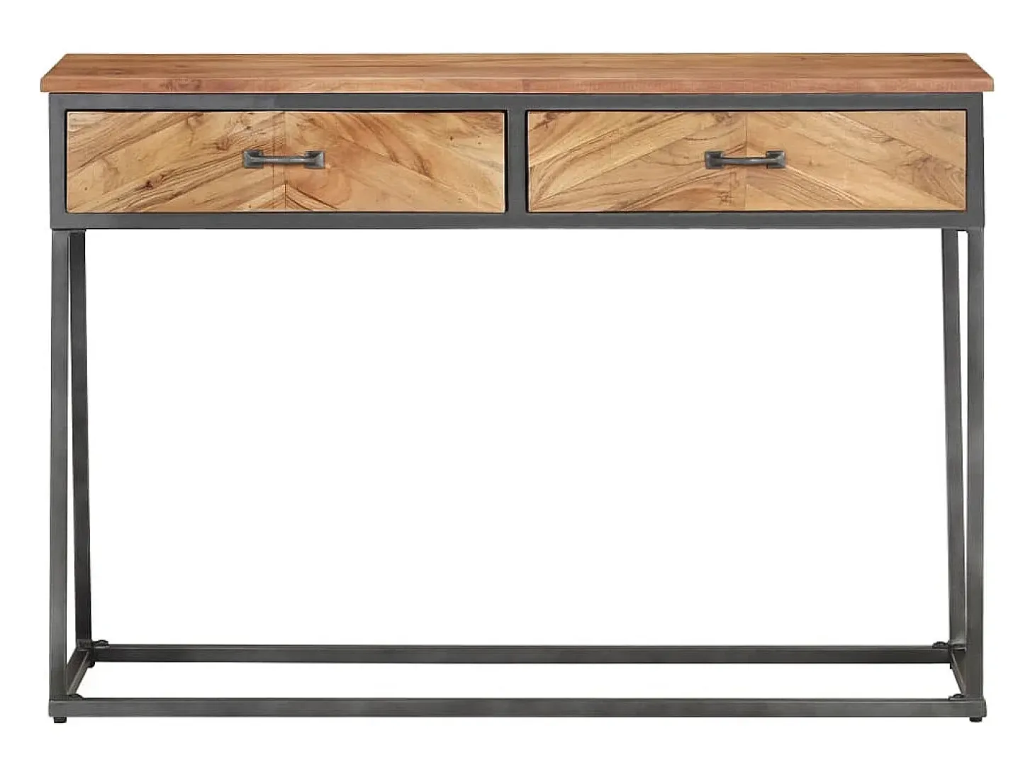 Mesa consola de madera maciza de acacia 110x35x75 cm
