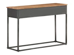 Mesa consola de madera maciza de acacia 110x35x75 cm