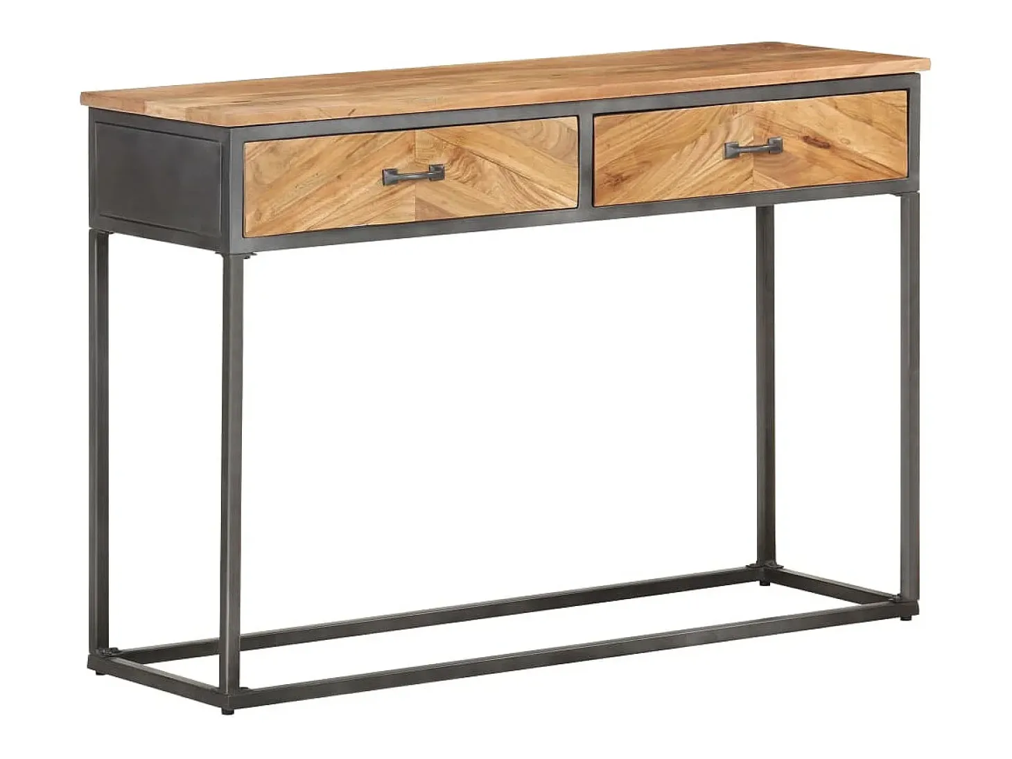 Mesa consola de madera maciza de acacia 110x35x75 cm