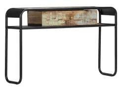 Mesa consola de madera maciza reciclada 118x30x75 cm