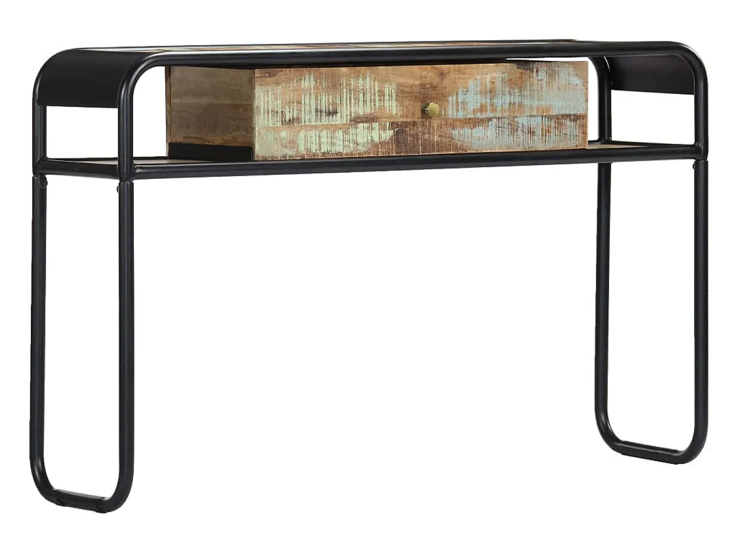 Mesa consola de madera maciza reciclada 118x30x75 cm