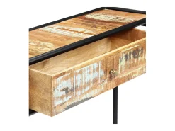 Mesa consola de madera maciza reciclada 118x30x75 cm