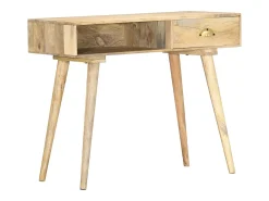 Mesa consola de madera maciza de mango 90x45x75 cm