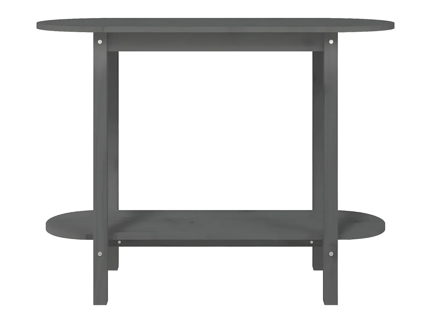 Mesa consola de madera maciza de pino gris 110x40x80 cm ES668338
