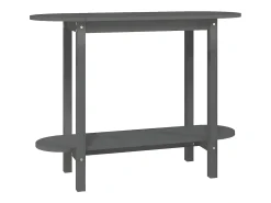 Mesa consola de madera maciza de pino gris 110x40x80 cm ES668338
