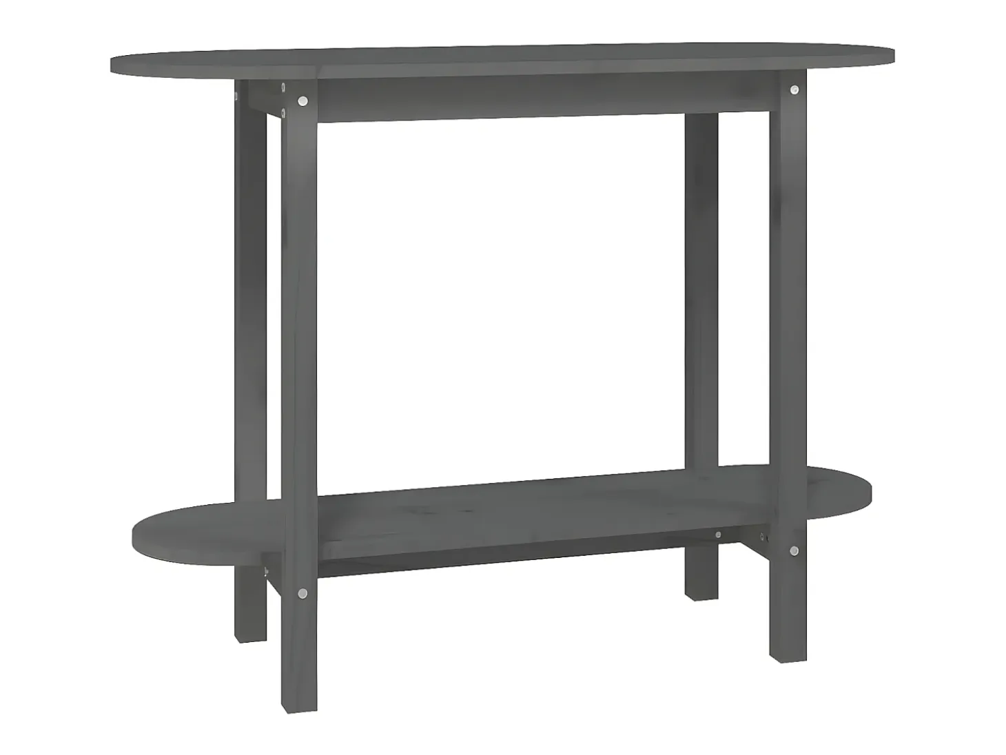 Mesa consola de madera maciza de pino gris 110x40x80 cm ES668338