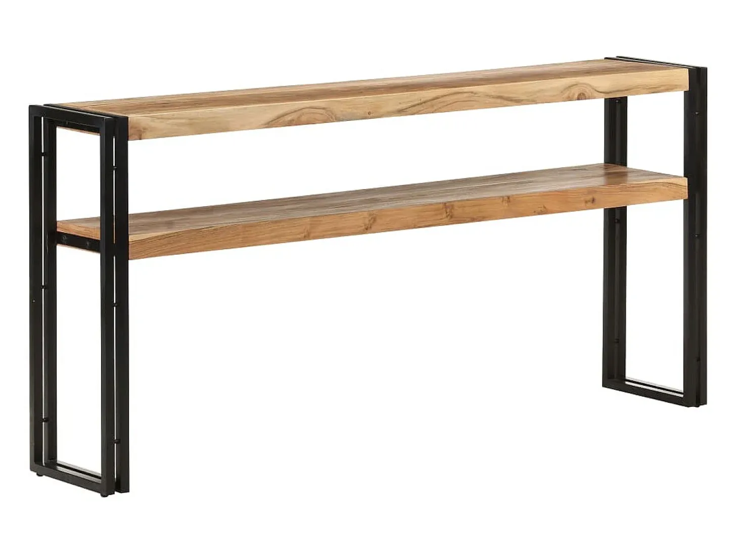 Mesa consola de madera maciza de acacia 150x30x75 cm