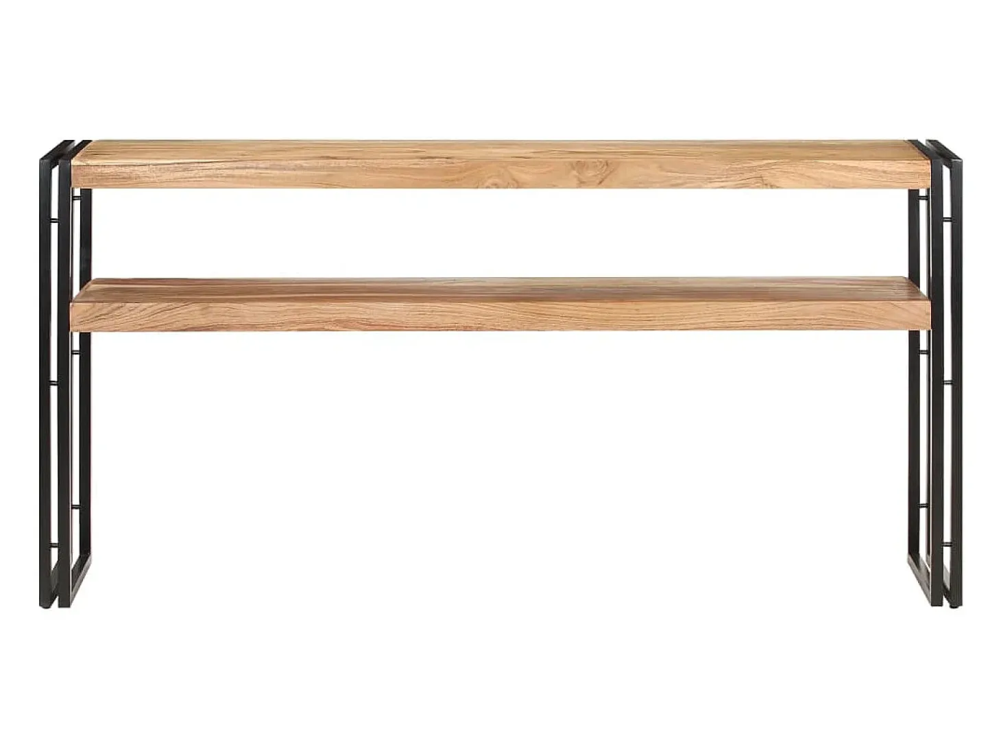Mesa consola de madera maciza de acacia 150x30x75 cm
