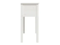 Mesa consola de madera maciza de pino blanco 70x35x75 cm