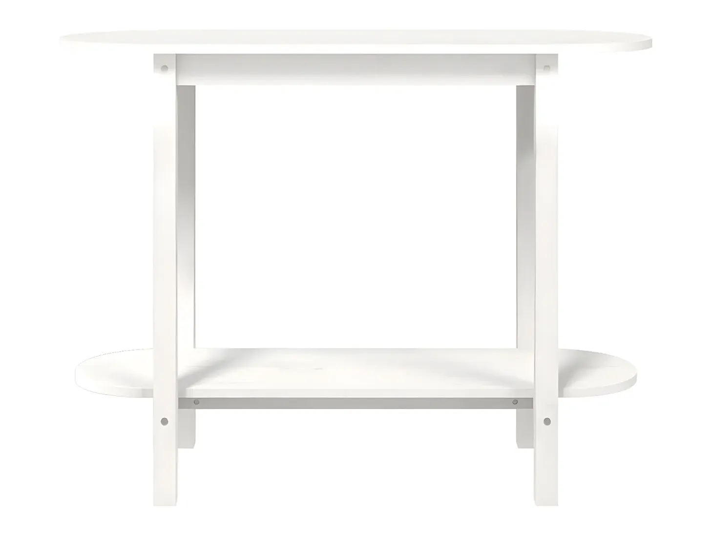 Mesa consola de madera maciza de pino blanco 110x40x80 cm ES963307