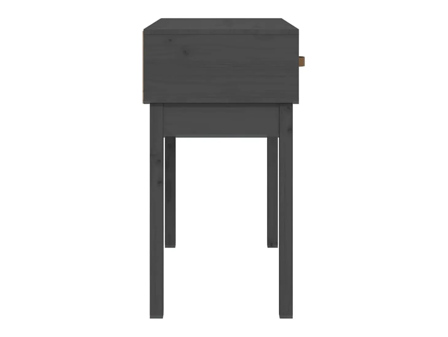 Mesa consola de madera maciza de pino gris 76,5x40x75 cm