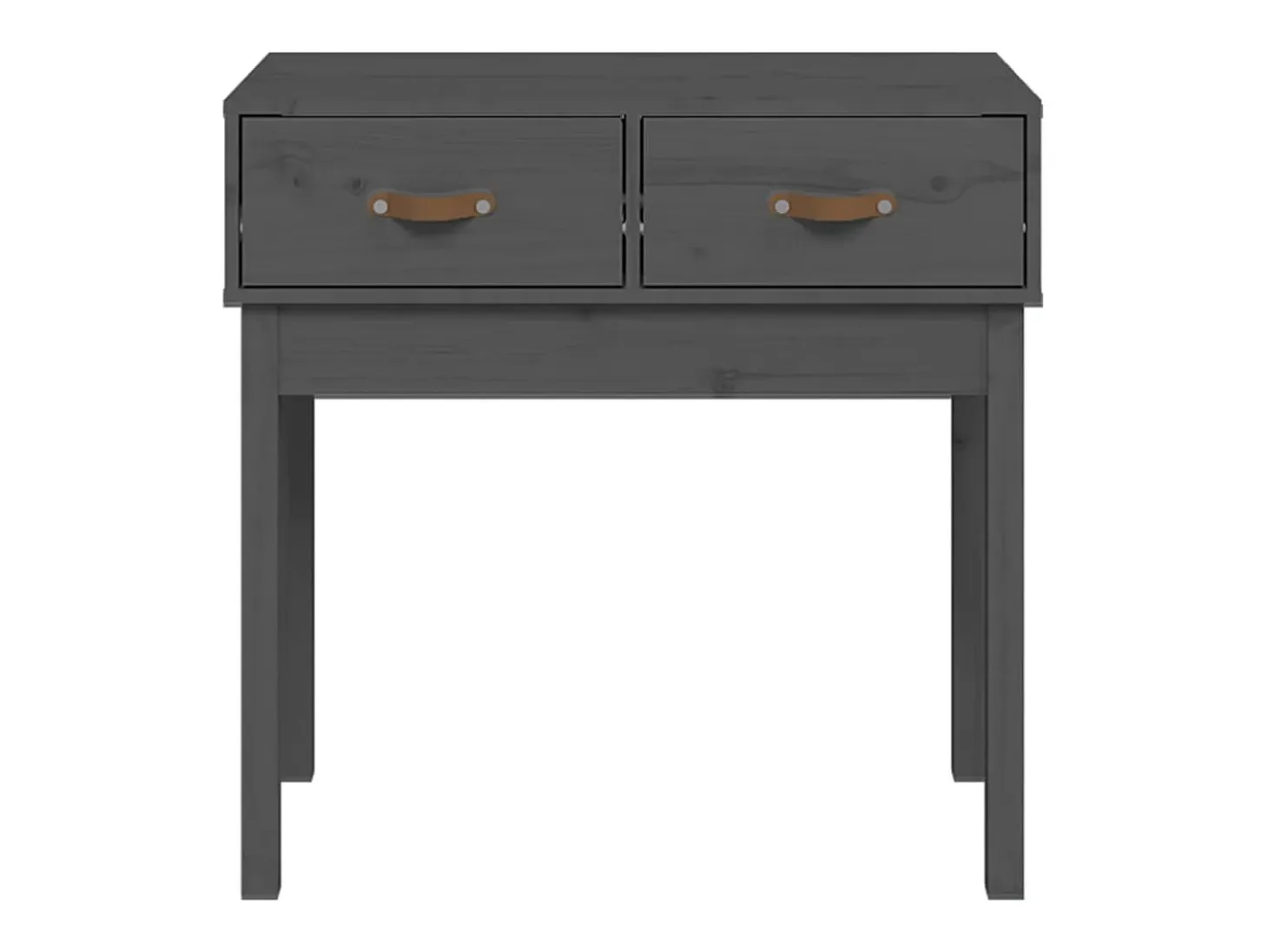 Mesa consola de madera maciza de pino gris 76,5x40x75 cm
