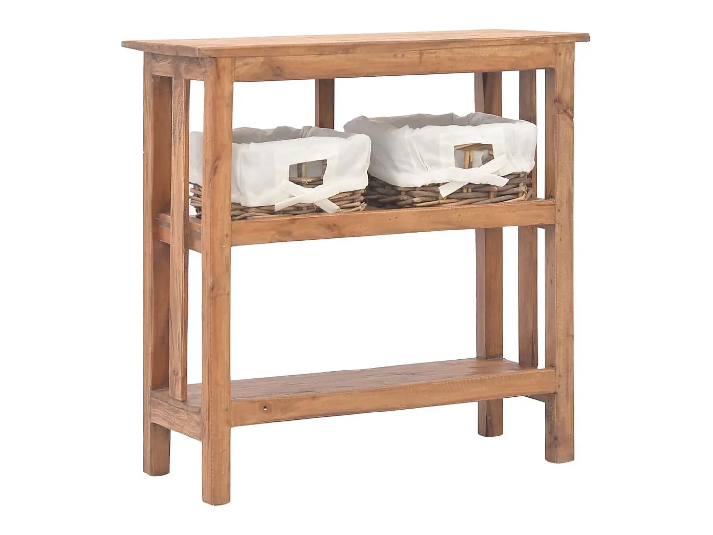 Mesa consola de madera maciza recicladaa 69x28x70 cm