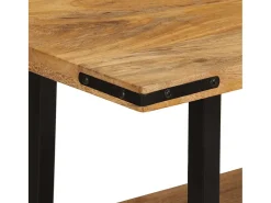 Mesa consola de madera maciza de mango 180x35x70 cm