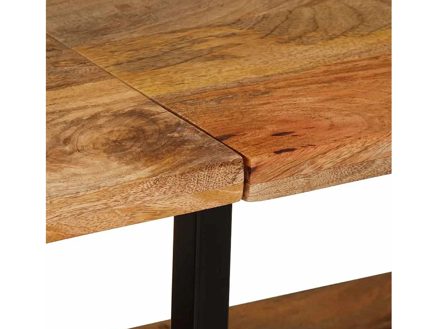 Mesa consola de madera maciza de mango 180x35x70 cm