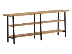Mesa consola de madera maciza de mango 180x35x70 cm