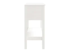 Mesa consola de madera maciza de pino blanco 75x35x75 cm