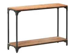 Mesa consola de madera maciza de acacia 110x30x75 cm