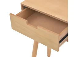 Mesa consola de madera maciza de pino 80x30x72 cm marrón ES721801